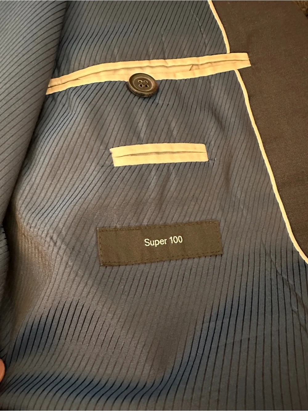 Hugo Boss classic navy blue blazer The James Sharp2 Super 100 wool